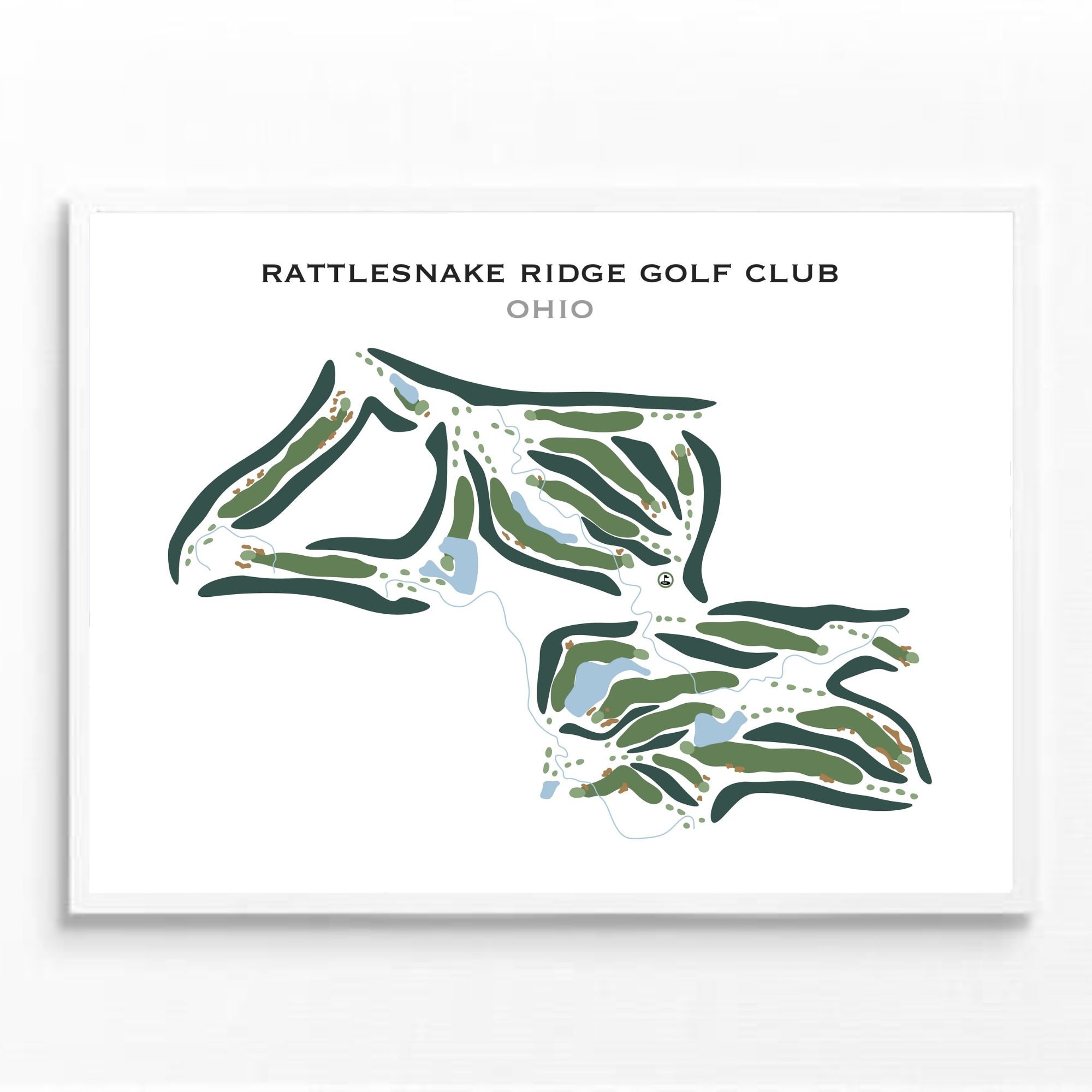 Rattlesnake Ridge Golf Club, OH Golf Course Map, Home Decor, Golfer Gift for Him,scorecard