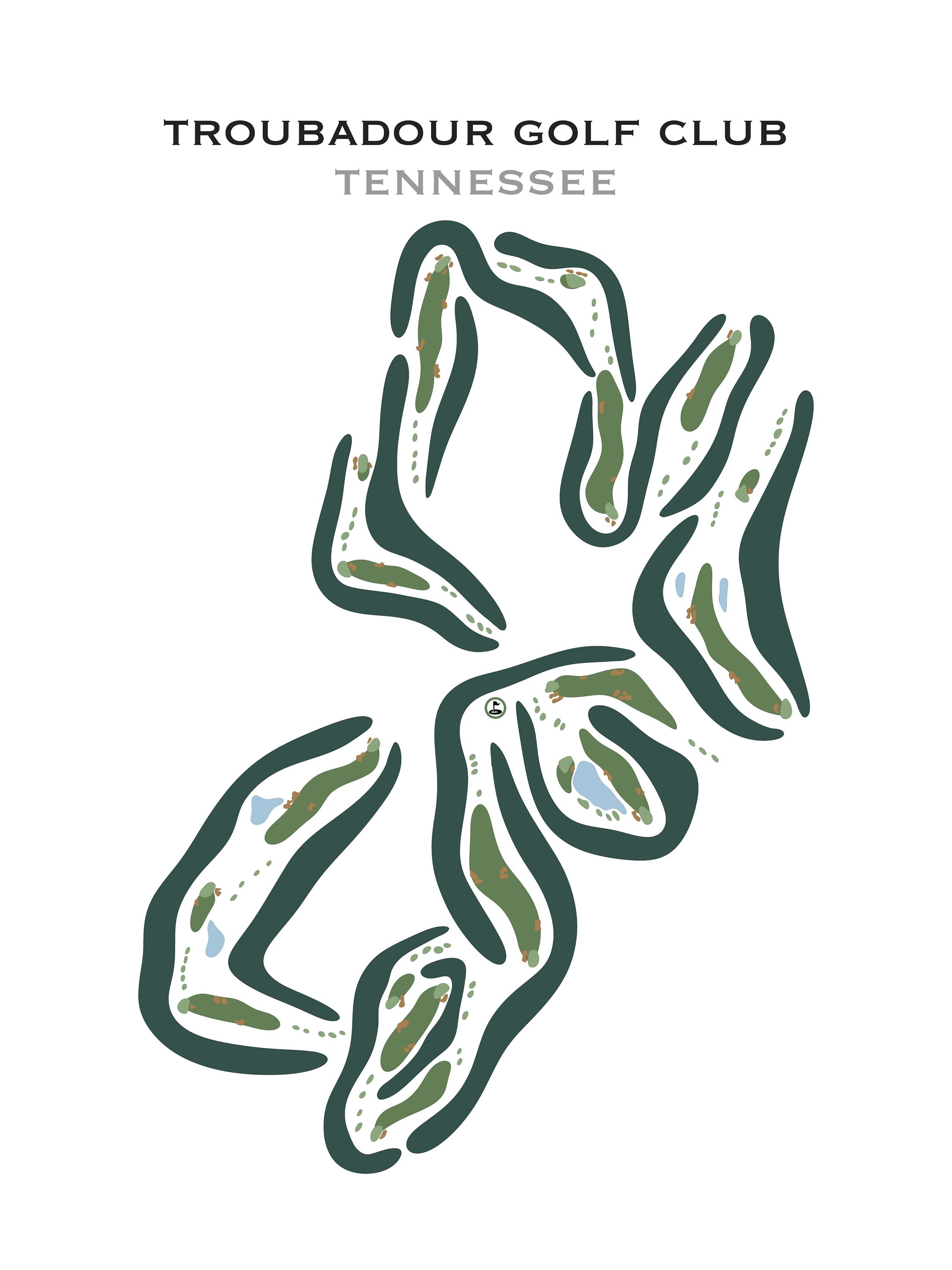 Troubadour Golf and Field Club Tennessee Golf Course Print Etsy