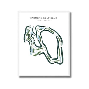 Harmony Golf Club, Colorado | Golf Course Map, Golf Map, Golfer Gift For Him, Scorecard Layout, Golfer Boyfriend Gift, Art Print Decor