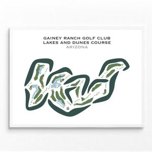 Gainey Ranch Golf Club, Arizona | Carte du parcours de golf, carte du golf, cadeau golfeur pour lui, mise en page de la carte de score, cadeau petit ami golfeur, impression d'art sans cadre