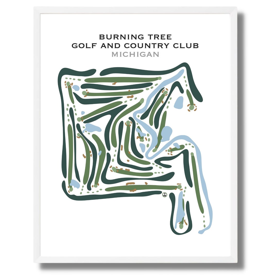 Burning Tree Golf and Country Club Michigan Golf Wall Etsy