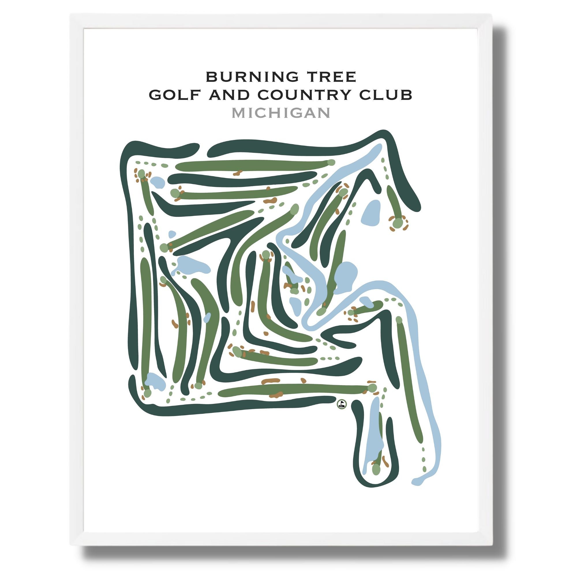 Burning Tree Golf and Country Club Michigan Golf Wall Etsy