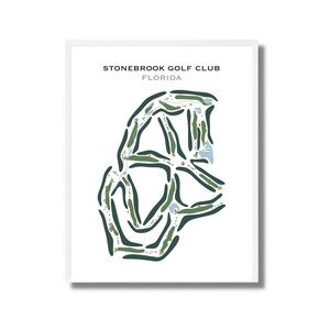 Stonebrook Golf Club, FL | Golf Course Map, Golf Map, Golfer Gift For Him, Scorecard Layout, Golfer Boyfriend Gift, Art Print Decor