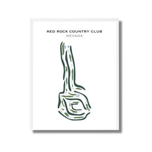 Country Club de Red Rock, Nevada | Carte du parcours de golf, carte du golf, cadeau golfeur pour lui, mise en page de la carte de score, cadeau petit ami golfeur, impression d'art sans cadre