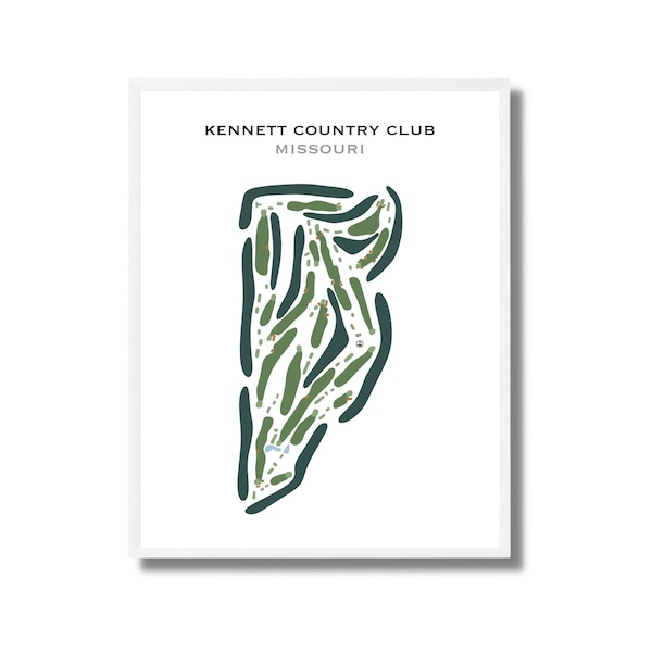 Kennett Country Club, MO | Golf Course Map, Home Decor, Golfer Gift for Him, Scorecard Layout, Golfer Boyfriend Gift, Art Print UNFRAMED
