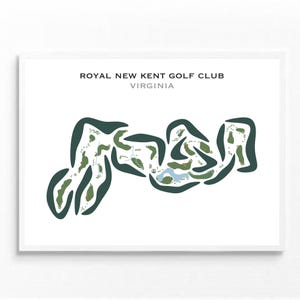 Royal New Kent Golf Club, VA | Kunstdruck, Golf Karte, Golf Karte, Golf Karte, Score Karte, Golf Karte, Kunstdruck UNGERAHMT, für Sie und Ihn
