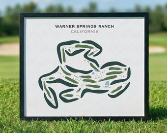 Warner Springs Ranch, California | Golf Course Map, Golf Map, Golfer Gift For Him, Scorecard Layout, Golfer Boyfriend Gift, Art Print Decor