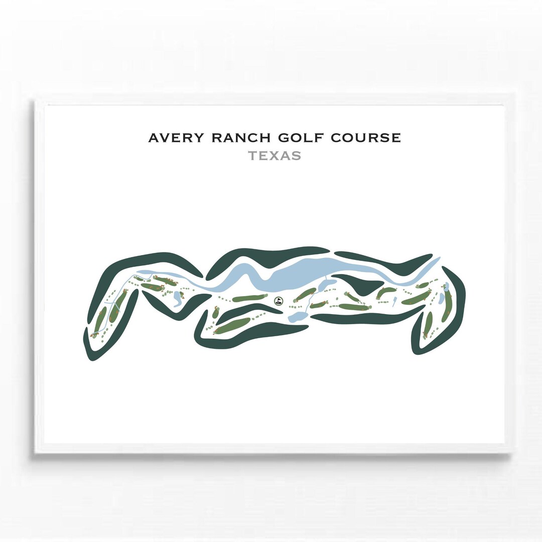 Avery Ranch Golf Course, TX | Golf Course Map, Golf Map, Golfer Gift ...