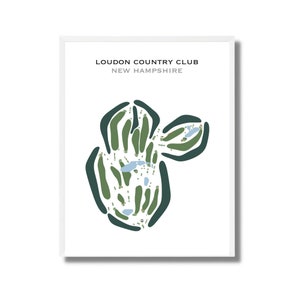 Loudon Country Club, NH | Kunstdruck, Golf Karte, Golf Karte, Golf Karte, Score Karte, Golf Karte, Kunstdruck UNGERAHMT, für Sie und Ihn