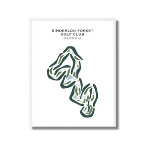 Kinderlou Forest Golf Club, GA | Kunstdruck, Golfspieler Karte, Landkarte, Dekor, Geschenk für Ihn, Scorekarte Karte, Landkarten Dekor, Kunstdruck UNGERAHMT