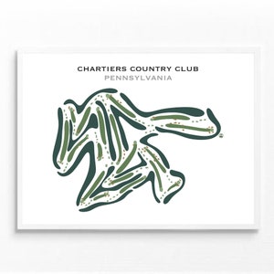 Chartiers Country Club, PA | Kunstdruck, Golf Karte, Golf Karte, Golf Karte, Score Karte, Golf Karte, Kunstdruck UNGERAHMT, für Sie und Ihn