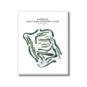 Camelot Golf & Country Club, Canadá / Mapa del campo de golf, mapa de golf, regalo para golfistas, diseño de tarjeta de puntuación, regalo para novios golfistas, impresión artística SIN MARCO