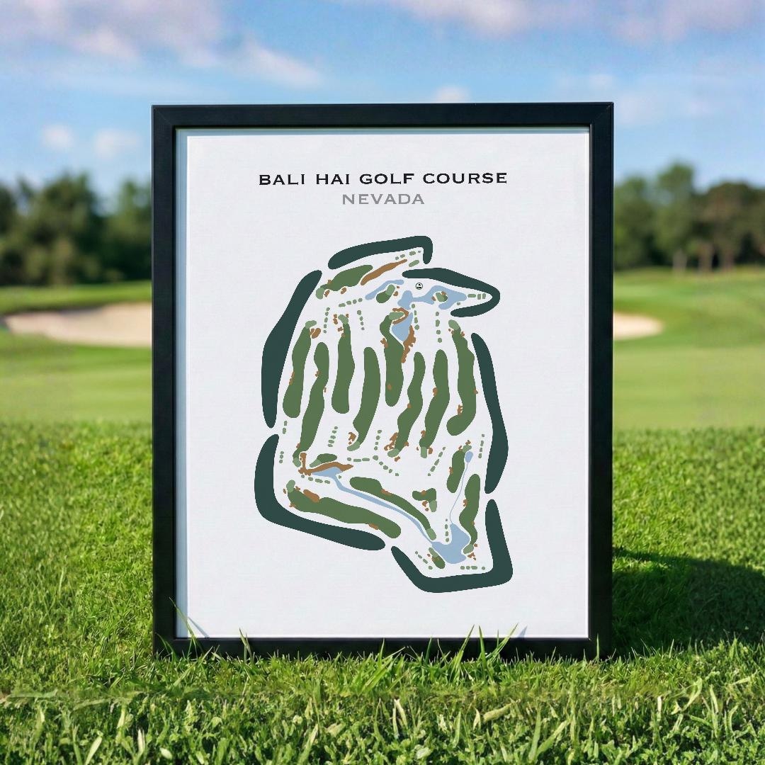 Bali Hai Golf Club, Nevada | Golf Course Map Wall Art, Golfer Gift for Him, Scorecard Layout, Golfer Boyfriend Gift, Art Print Decor