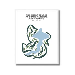 Der Kurzplatz am Grand National Golf Club, AL | Golf Platz Karte, Golf Karte, Golfer Geschenk für Ihn, Score Card Layout, Golfer Freund Geschenk