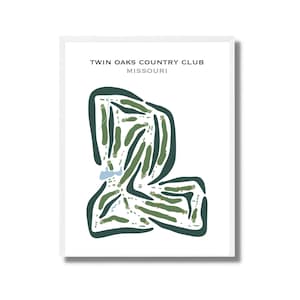 Twin Oaks Country Club, MO | Kunstdruck, Golf Karte, Golf Karte, Golf Karte, Score Karte, Golf Karte, Kunstdruck UNGERAHMT, für Sie und Ihn