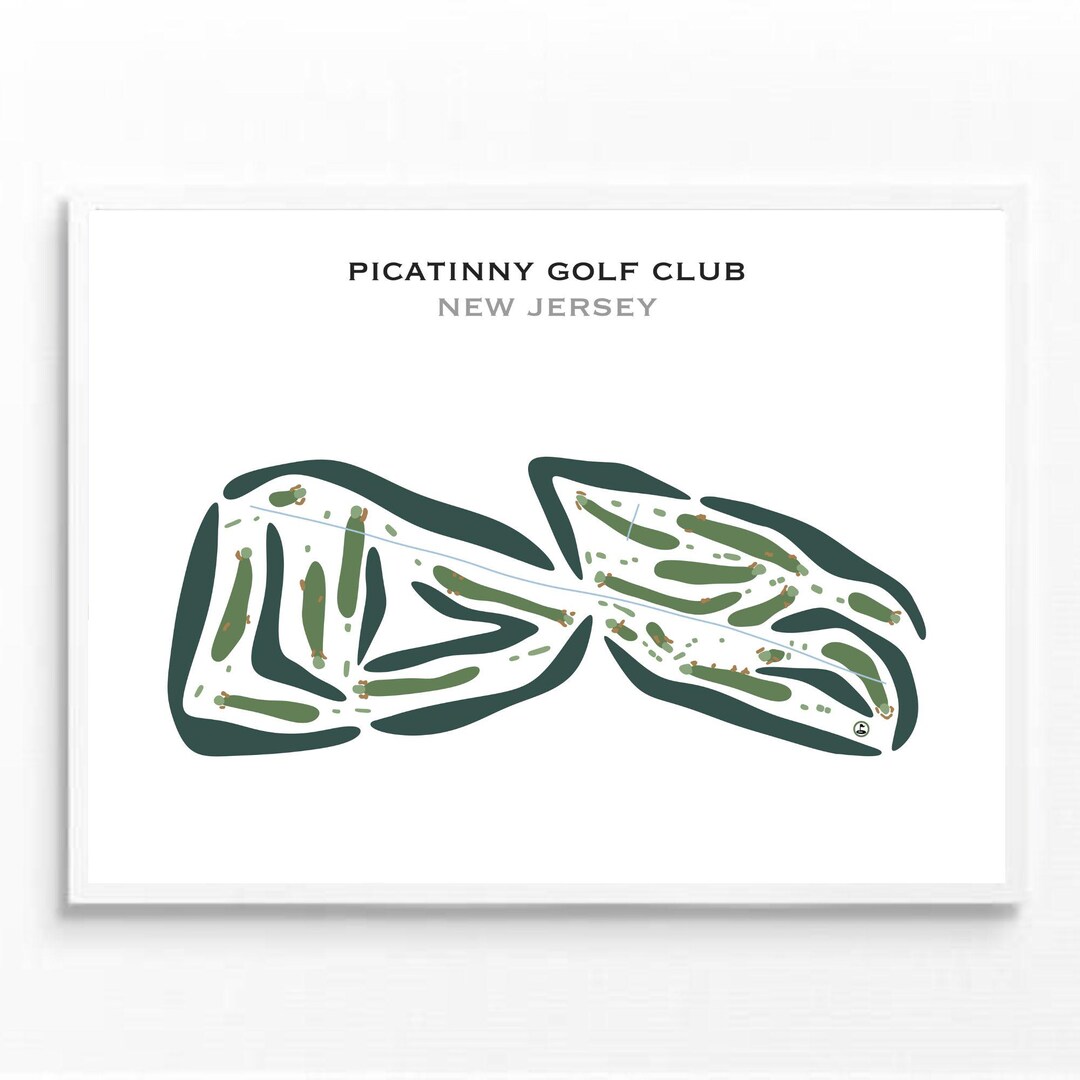 Picatinny Golf Club NJ Golf Course Map Golf Map Golfer Gift for Picatinny Golf Club NJ Golf Course Map Golf Map Golfer Gift for