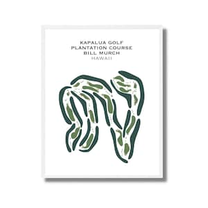 Campo de golf de Kapalua / The Plantation Course / HI / Bill Murch / Mapa del campo de golf, regalos de golf para papá, decoración de golf / Impresión artística estilo acuarela sin marco