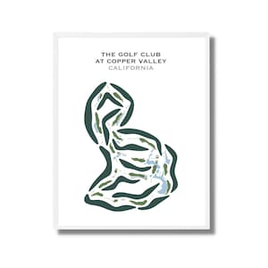 Le club de golf de Copper Valley, Californie | Carte du parcours de golf, carte du golf, cadeau golfeur pour lui, mise en page de la carte de score, cadeau golfeur BF, impression d'art sans cadre