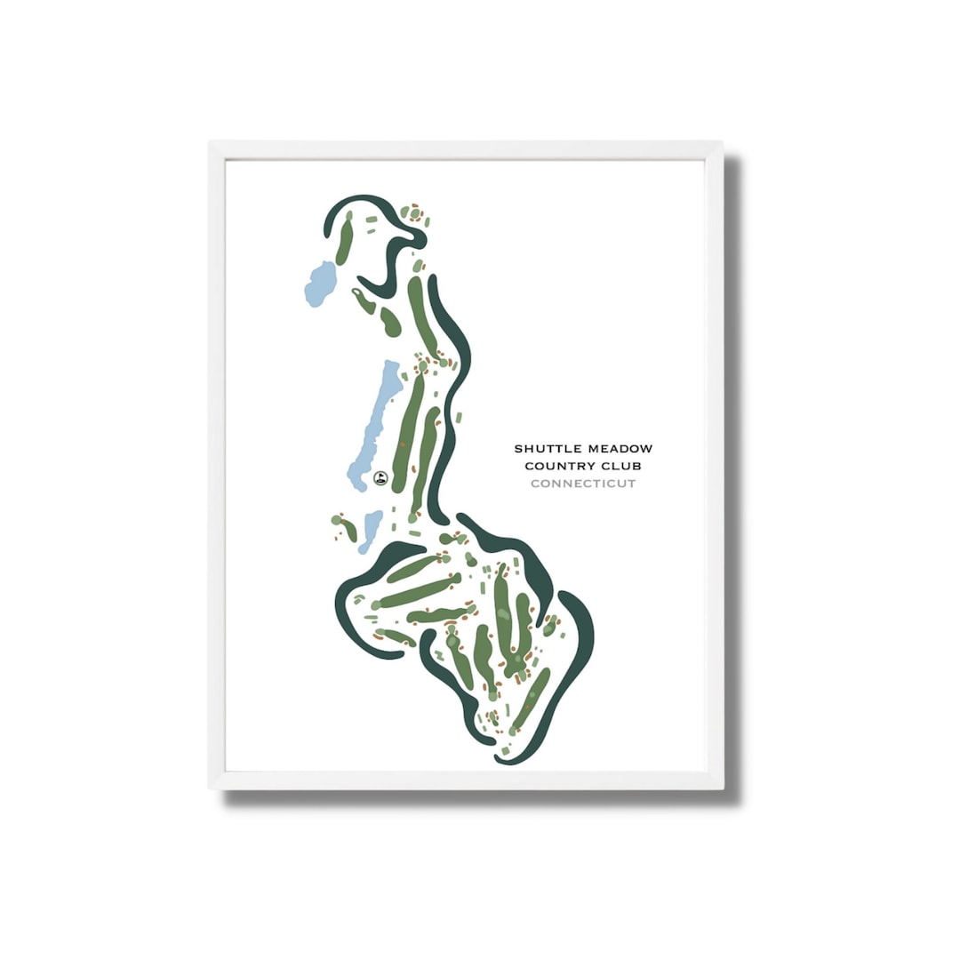 Shuttle Meadow Country Club Connecticut Golf Course Map Etsy