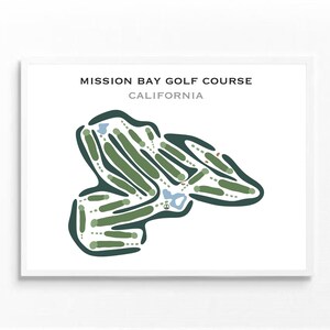 Mission Bay Golf Platz, CA | Kunstdruck, Golf Karte, Golf Karte, Golf Karte, Score Karte, Golf Karte, Kunstdruck UNGERAHMT, für Sie und Ihn