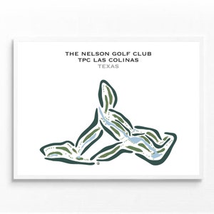 Der Nelson Golf Club - TPC Las Colinas, Tex | Kunstdruck, Golf Karte, Golf Karte, Geschenk für Ihn, Geschenk für Freund, Kunstdruck UNGERAHMT