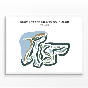 Club de golf de South Padre Island, Texas | Carte du parcours de golf, carte du golf, cadeau golfeur pour lui, mise en page de la carte de score, cadeau petit ami golfeur, impression d'art sans cadre
