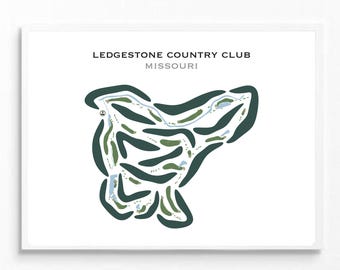 Ledgestone Country Club, Missouri Golf Course Map Wall Art, Golfer Gift For Him, Scorecard Layout, Golfer Boyfriend Gift, Art Print Decor