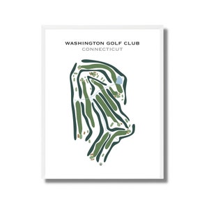 Washington Golf Club, CT | Kunstdruck, Golf Karte, Golf Karte, Golf Karte, Score Karte, Golf Karte, Kunstdruck UNGERAHMT, für Sie und Ihn