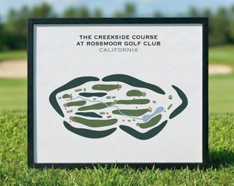 The Creekside Golf Course at Rossmoor Golf Club, CA | Golf Course Map, Golf Map, Golfer Gift For Him, Scorecard, Golfer Gift,Art Print Decor