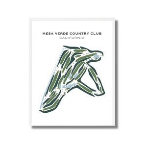 Country Club de Mesa Verde, Californie | Carte du parcours de golf, carte du golf, cadeau golfeur pour lui, mise en page de la carte de score, cadeau petit ami golfeur, impression d'art sans cadre