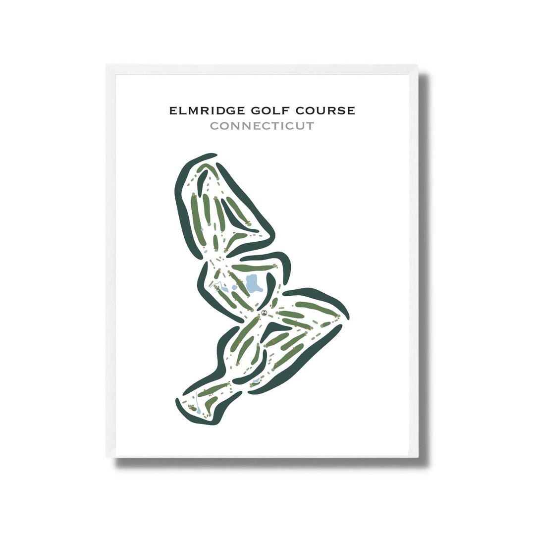 Elmridge Golf Course CT Golf Course Map Golf Map Golfer Gift for