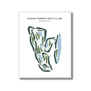 Ocean Forest Golf Club, GA | Kunstdruck, Kunstdruck, Golf Karte, Golf Karte, Score Karte, Golf Karte, Landkarte, Golf Karte, Kunstdruck UNGERAHMT