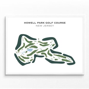 Howell Park Golf Platz, NJ | Kunstdruck, Golf Karte, Golf Karte, Golf Karte, Score Karte, Golf Karte, Kunstdruck UNGERAHMT, für Sie und Ihn