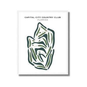 Hauptstadt Country Club, FL | Wunderschönes Geschenk für Sie und Ihn, Golf Karte, Golf Karte, Geschenk für Ihn, Score Karte, Geschenk für Freund Geschenk, Kunstdruck