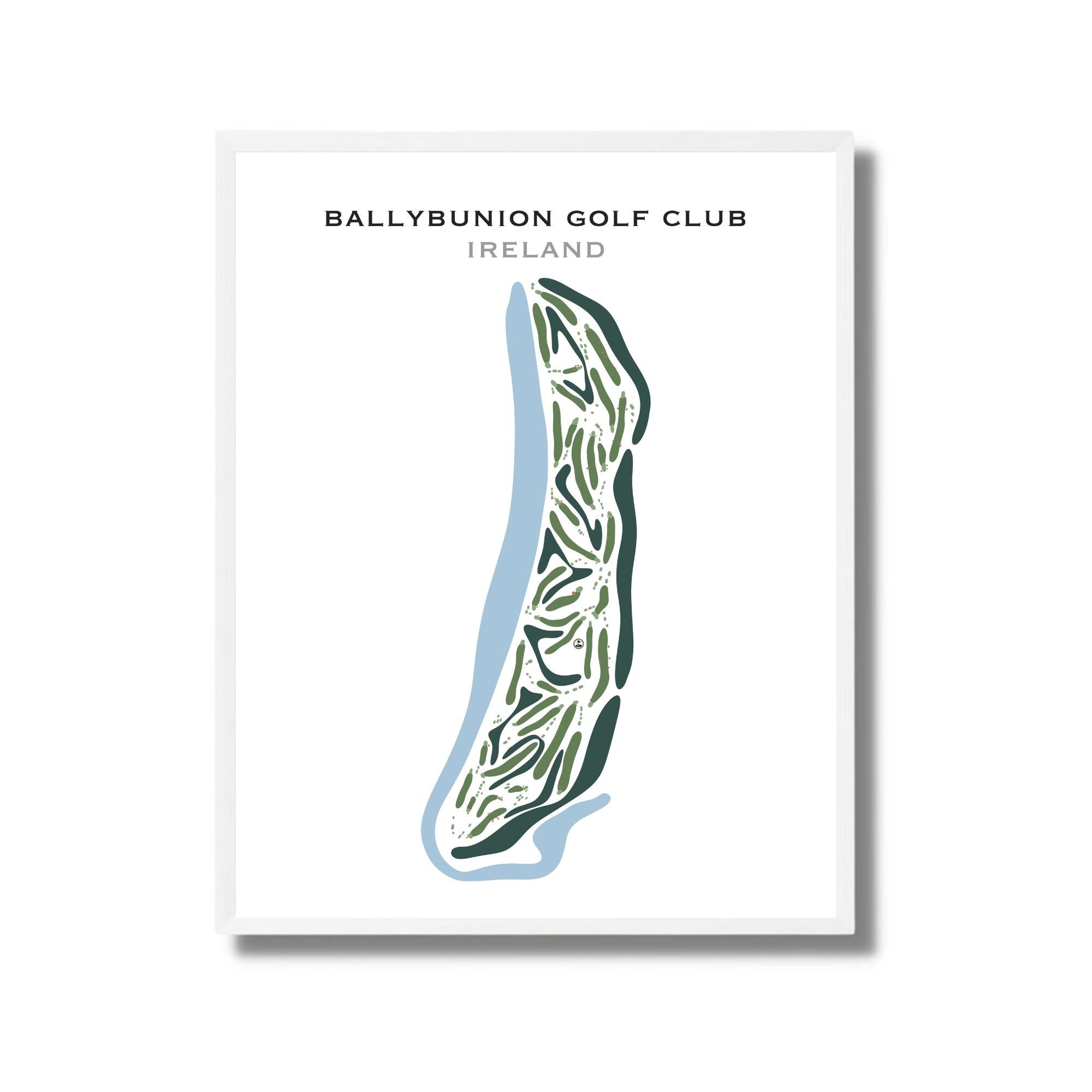 Ballybunion Golf Club, Ireland Wall Art | Golf Course Map Prints, Dad Golfer Gift For Him, Golf Towel, Framed Poster & Canvas Wall Decor