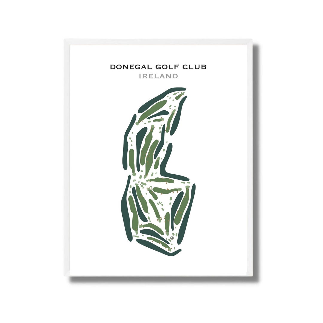Donegal Golf Club, Ireland Golf Course Map, Golf Map, Golfer Gift for Donegal Golf Club, Ireland Golf Course Map, Golf Map, Golfer Gift for