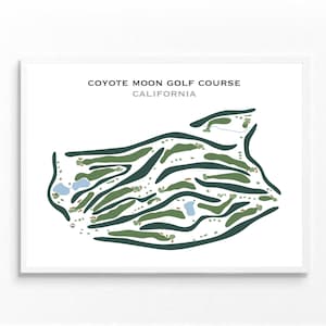 Coyote Moon Golf Club, CA | Kunstdruck, Golf Karte, Golf Karte, Golf Karte, Score Karte, Golf Karte, Kunstdruck UNGERAHMT, für Sie und Ihn