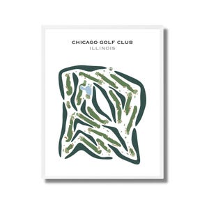 Chicago Golf Club | Kunstdruck, Golf Karte, Golf Karte, Golf Karte, Score Karte, Golf Karte, Kunstdruck UNGERAHMT, für Sie und Ihn