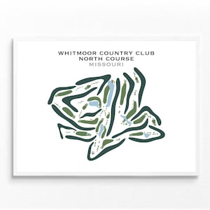 Whitmoor Country Club-North, MO Golf Course Map Wall Art, Golfer Gift For Him, Scorecard Layout, Golfer Boyfriend Gift, Art Print Decor