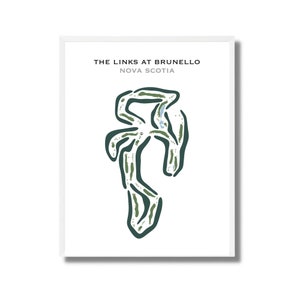 The Links à Brunello, Nouvelle-Écosse | Carte du parcours de golf, carte du golf, cadeau golfeur pour lui, carte de pointage, cadeau petit ami golfeur, impression d'art sans cadre