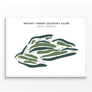 Mount Tabor Country Club, NJ | Golf Course Map, Golf Map, Golfer Gift For Him, Scorecard Layout, Golfer Boyfriend Gift, Art Print Decor