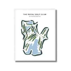 Royal Golf Club, Minnesota, mapa del campo de golf, campo de golf PERSONALIZADO, decoración de golf, impresión de mapas de golf, regalos para maridos golfistas, regalo del día de Navidad