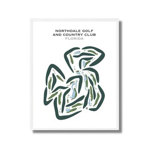 Northdale Golf & Country Club, Floride | Carte du parcours de golf, carte du golf, cadeau golfeur pour lui, mise en page de la carte de score, cadeau golfeur BF, impression d'art sans cadre
