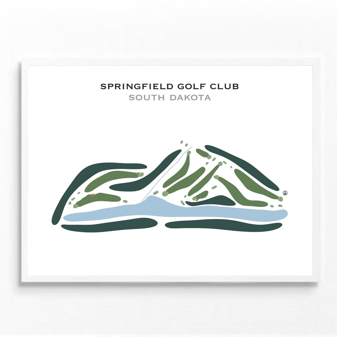 Springfield Golf Club SD Golf Course Map Golf Map Golfer Gift for Springfield Golf Club SD Golf Course Map Golf Map Golfer Gift for