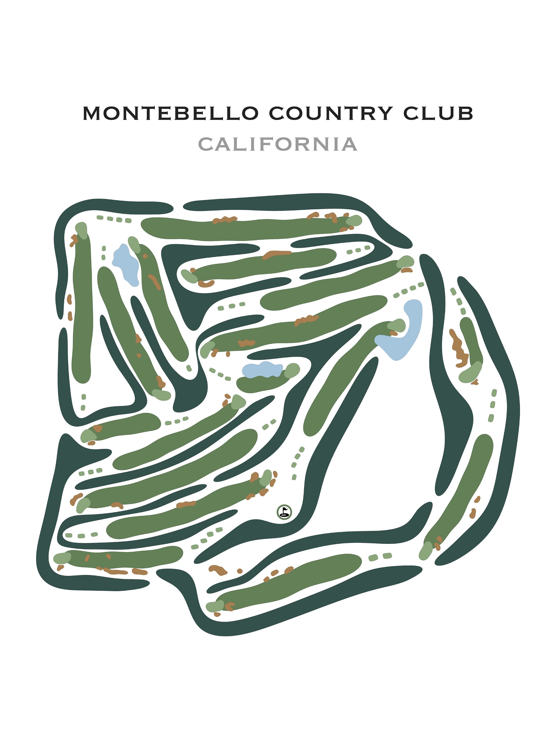 Montebello Country Club CA / Mapa del campo de golf - Etsy España
