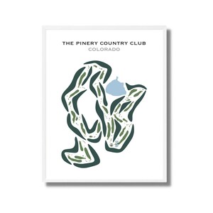 Country Club de Pinery, Colorado | Carte du parcours de golf, carte du golf, cadeau golfeur pour lui, mise en page de la carte de score, cadeau petit ami golfeur, impression d'art sans cadre