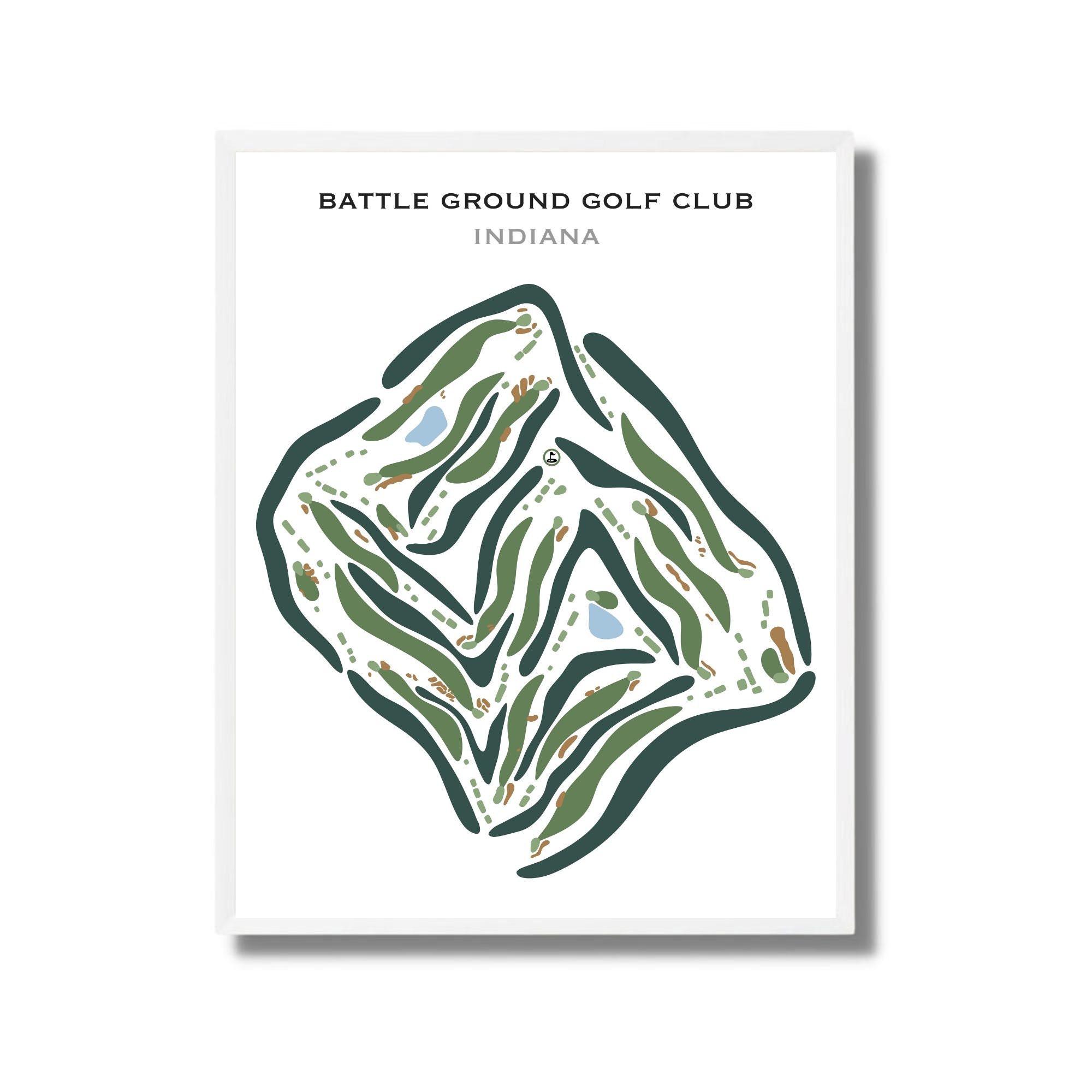 Battle Ground Golf Club, IN | Golf Course Map, Golf Map, Golfer Gift For Him, Scorecard Layout, Golfer Boyfriend Gift, Art Print Decor