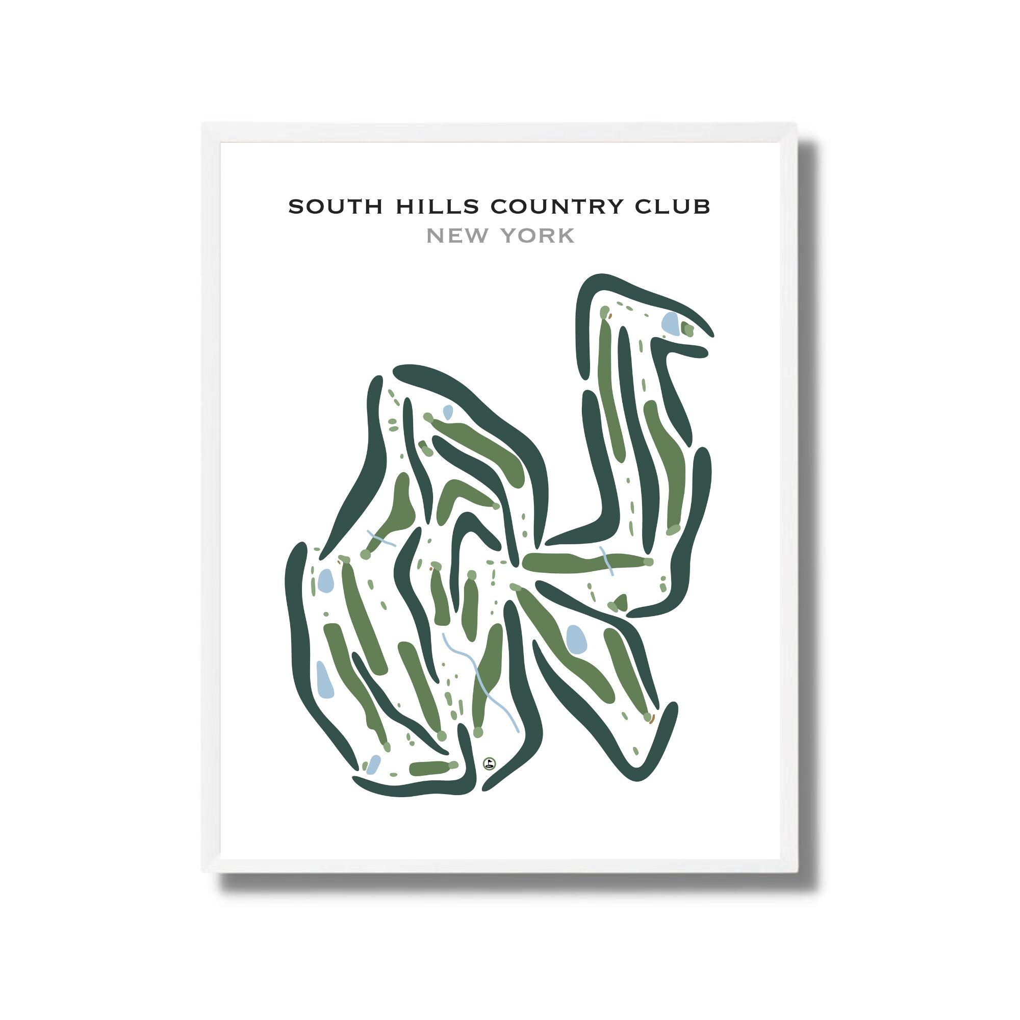 South Hills Country Club, NY | Golf Course Map, Golf Map, Golfer
