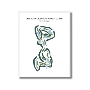 Der Konzessions-Golfclub, FL | Kunstdruck, Golf Karte, Golf Karte, Golf Karte, Score Karte, Golf Karte, Kunstdruck UNGERAHMT, für Sie und Ihn