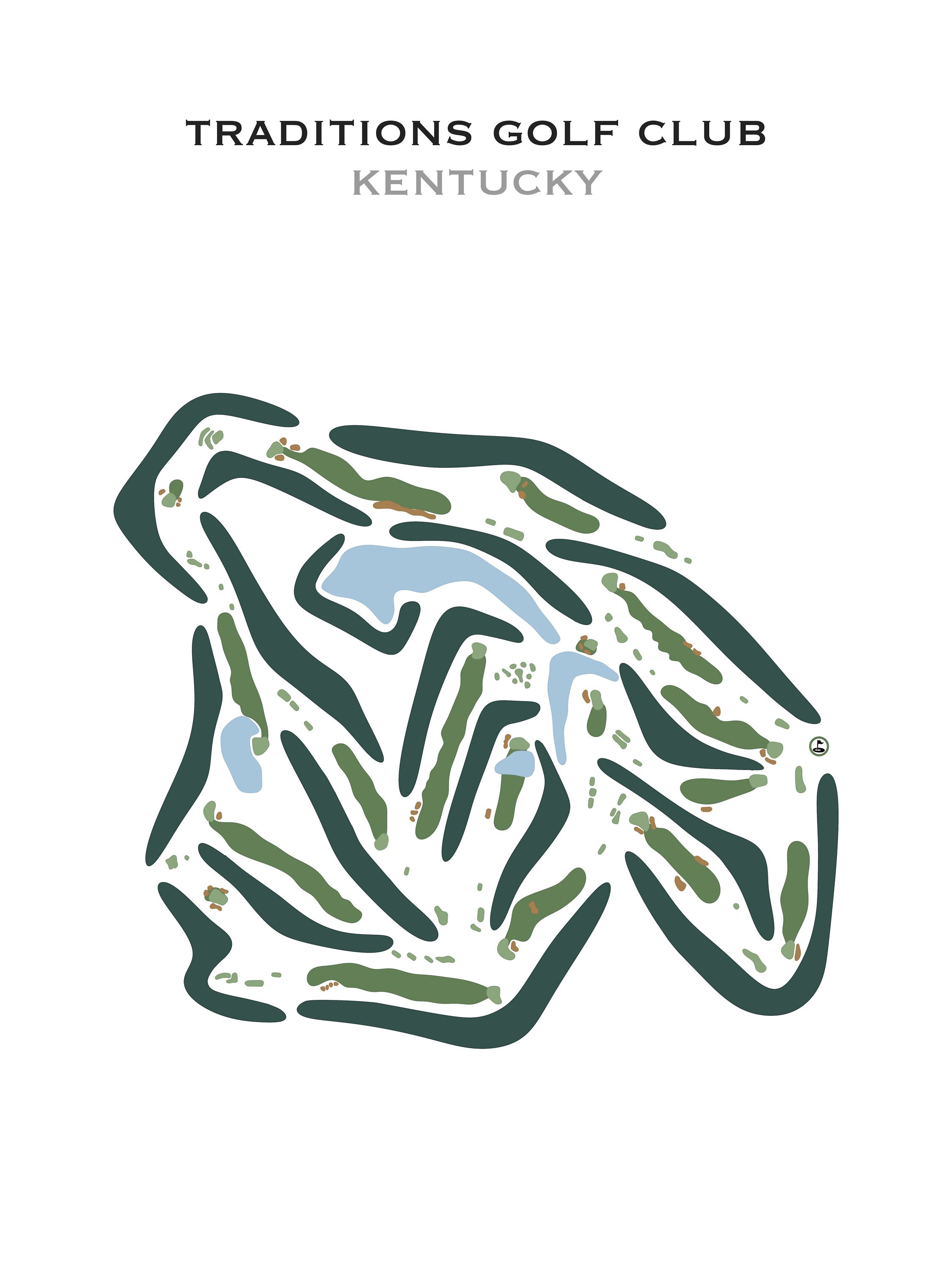 Traditions Golf Club KY Golf Course Map Home Decor Golfer Etsy